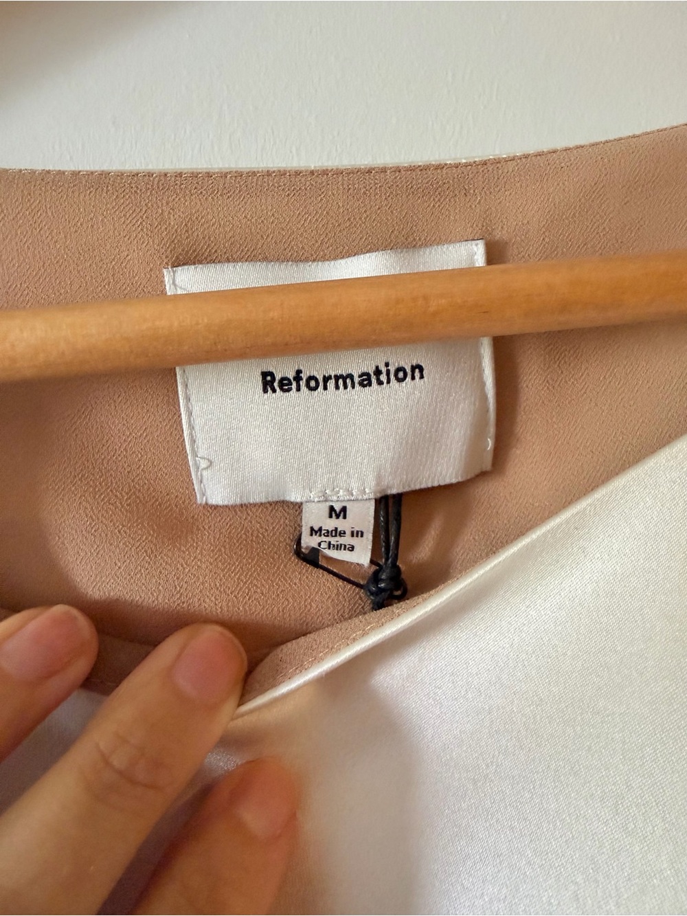 Reformation Blanche Dress Satin Lace Trim - Picture 12 of 14